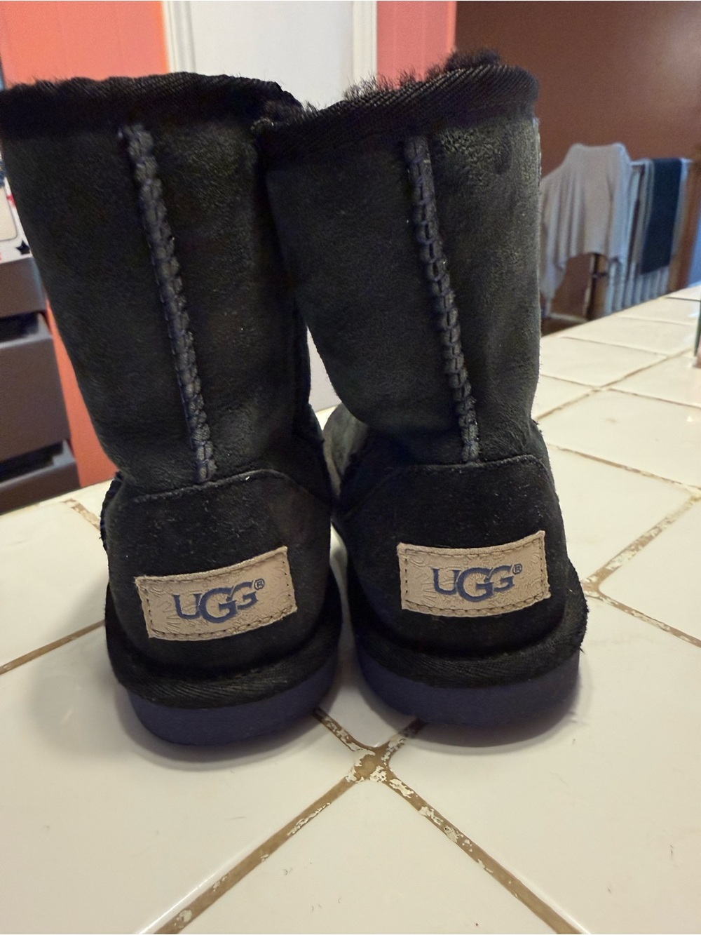 UGG Kids Black Boots Girl’s Size 12